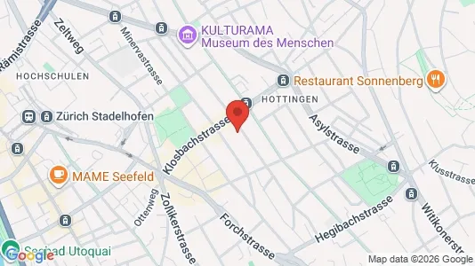 Apartments for rent i Zürich Distrikt 7 - kort over placeringen