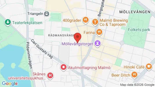 Apartments for rent i Malmö City - kort over placeringen