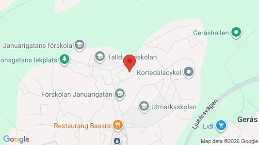 Apartments for rent i Gothenburg East - kort over placeringen