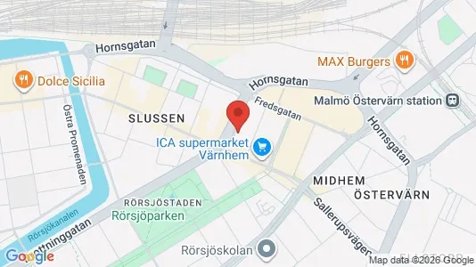 Apartments for rent i Malmö City - kort over placeringen