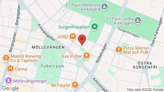 Apartments for rent i Malmö City - kort over placeringen