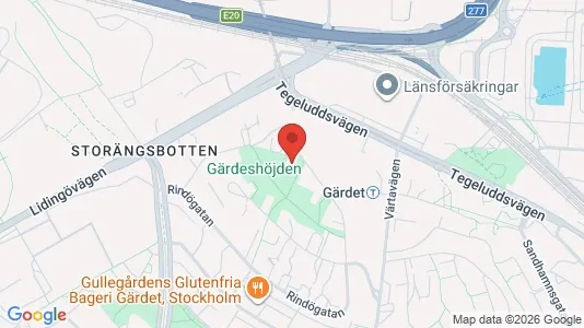 Apartments for rent i Gärdet/Djurgården - kort over placeringen