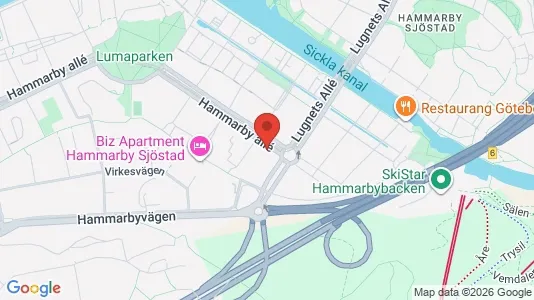 Apartments for rent i Hammarbyhamnen - kort over placeringen
