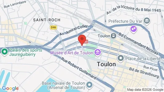 Apartments for rent i Toulon - kort over placeringen