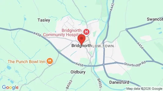 Houses for rent i Bridgnorth - Shropshire - kort over placeringen