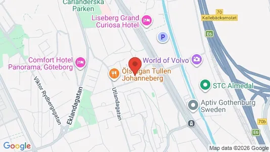 Apartments for rent i Johanneberg - kort over placeringen