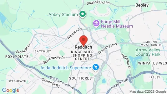Rooms for rent i Redditch - Worcestershire - kort over placeringen