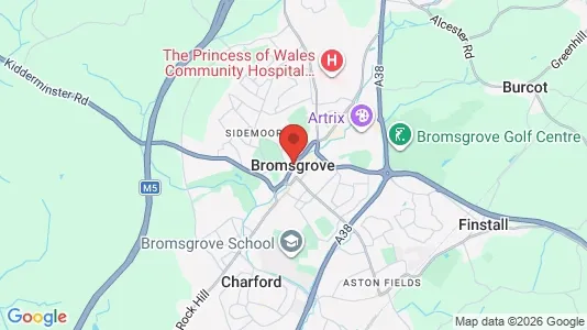 Houses for rent i Bromsgrove - Worcestershire - kort over placeringen