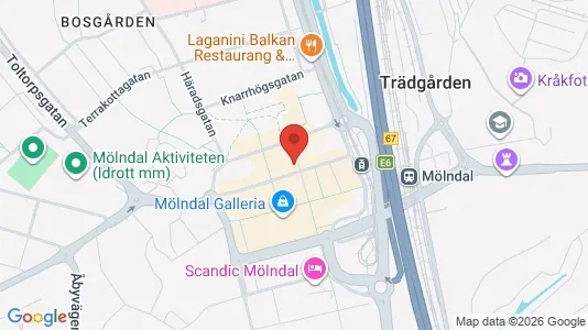 Apartments for rent i Mölndal - kort over placeringen