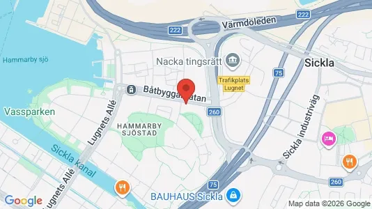 Apartments for rent i Hammarbyhamnen - kort over placeringen