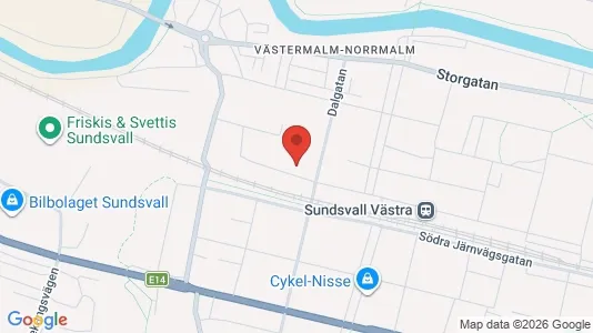 Apartments for rent i Sundsvall - kort over placeringen