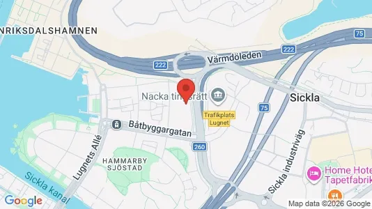 Apartments for rent i Hammarbyhamnen - kort over placeringen