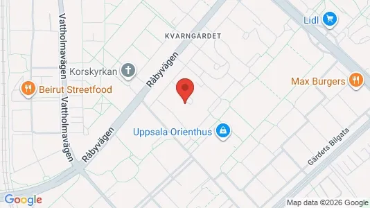 Apartments for rent i Uppsala - kort over placeringen