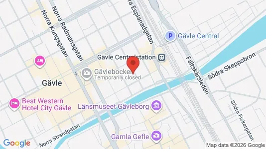 Apartments for rent i Gävle - kort over placeringen