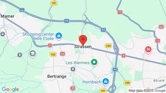 Apartments for rent i Strassen - kort over placeringen