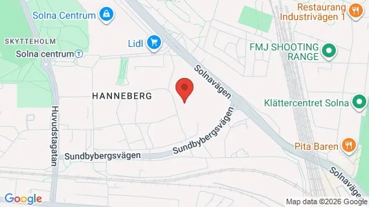 Apartments for rent i Solna - kort over placeringen