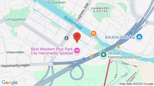 Apartments for rent i Hammarbyhamnen - kort over placeringen