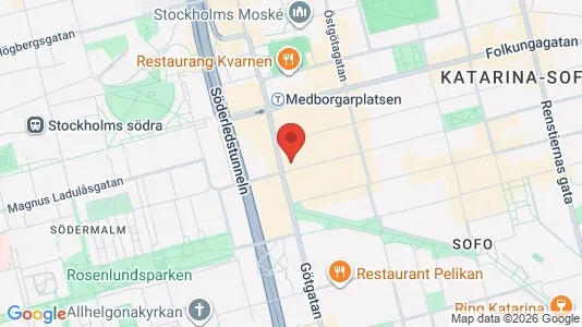 Apartments for rent i Södermalm - kort over placeringen