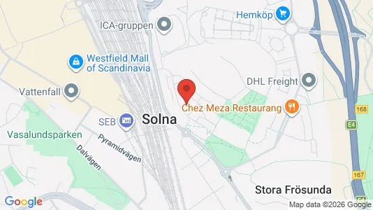 Apartments for rent i Solna - kort over placeringen