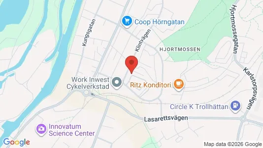 Apartments for rent i Trollhättan - kort over placeringen