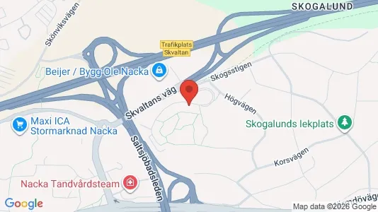 Apartments for rent i Nacka - kort over placeringen
