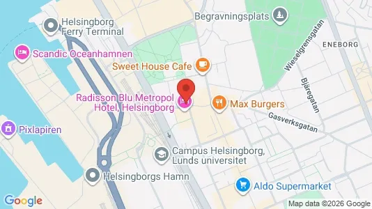 Apartments for rent i Helsingborg - kort over placeringen
