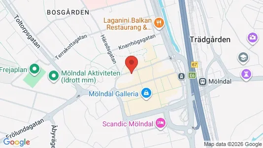 Apartments for rent i Mölndal - kort over placeringen