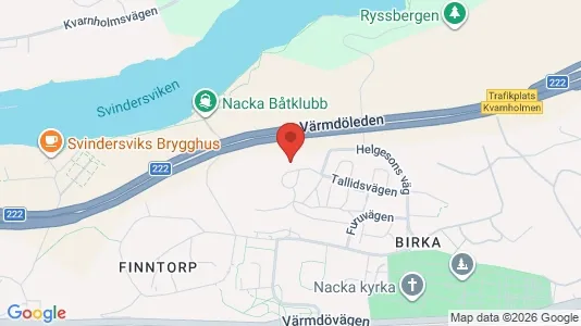Apartments for rent i Nacka - kort over placeringen