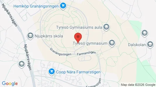 Apartments for rent i Tyresö - kort over placeringen