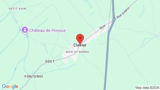 Apartments for rent i Clavier - kort over placeringen