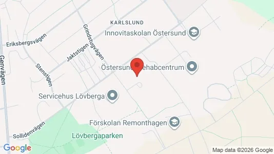Apartments for rent i Östersund - kort over placeringen
