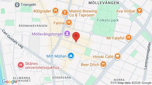 Apartments for rent i Malmö City - kort over placeringen