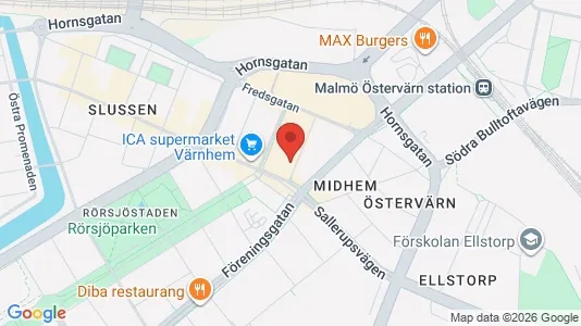 Apartments for rent i Malmö City - kort over placeringen