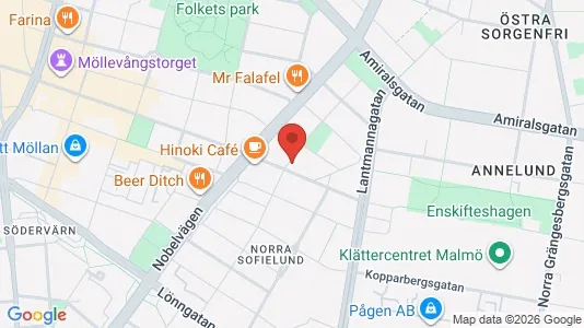 Apartments for rent i Malmö City - kort over placeringen