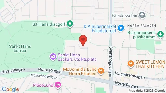 Apartments for rent i Lund - kort over placeringen