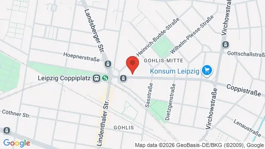 Apartments for rent i Leipzig - kort over placeringen
