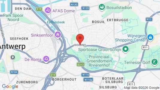 Apartments for rent i Antwerp Deurne - kort over placeringen