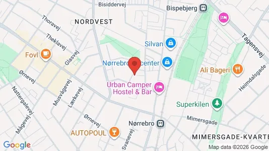Apartments for rent i Copenhagen NV - kort over placeringen