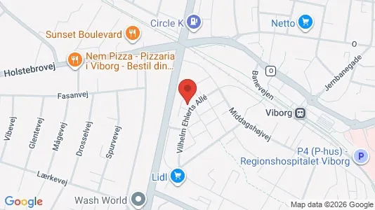 Apartments for rent i Viborg - kort over placeringen
