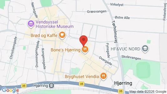 Apartments for rent i Hjørring - kort over placeringen