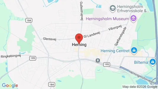 Apartments for rent i Herning - kort over placeringen