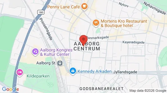 Apartments for rent i Aalborg Center - kort over placeringen