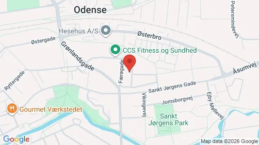 Apartments for rent i Odense C - kort over placeringen
