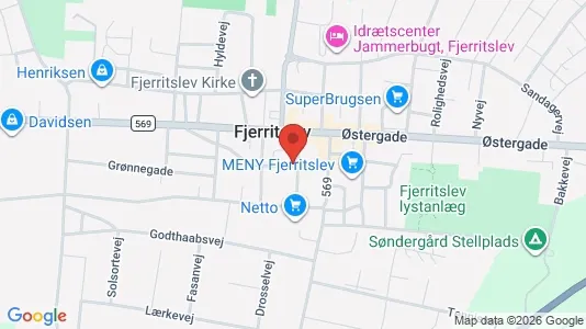 Apartments for rent i Fjerritslev - kort over placeringen