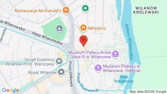 Apartments for rent i Warszawa Wilanów - kort over placeringen