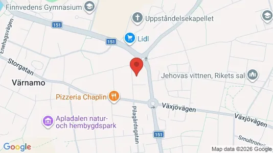 Apartments for rent i Värnamo - kort over placeringen