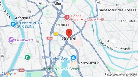 Apartments for rent i Créteil - kort over placeringen