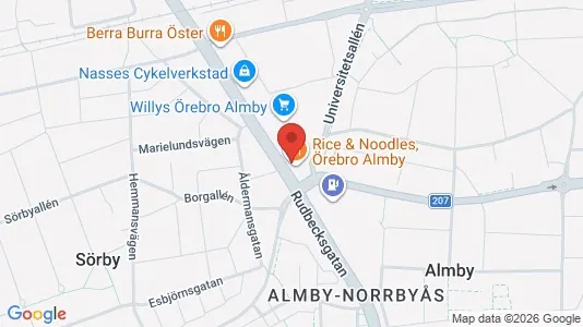 Apartments for rent i Örebro - kort over placeringen