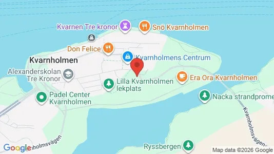 Apartments for rent i Nacka - kort over placeringen