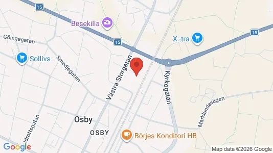 Apartments for rent i Osby - kort over placeringen